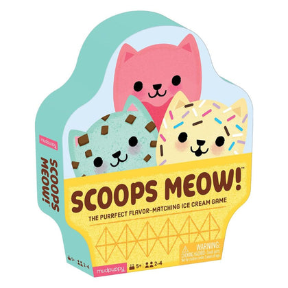 Mudpuppy Scoops Meow! Game Fast Paced Memory Matching Game
