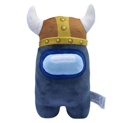 Among Us Toikido 7-inch Black With Viking Hat Imposter Plush Series 2