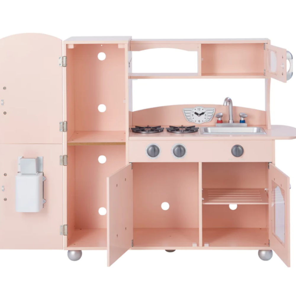 Teamson Kids Little Chef Westchester Retro Play Kitchen, Pink