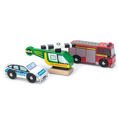 Le Toy Van - Emergency Wooden Vehicle Set