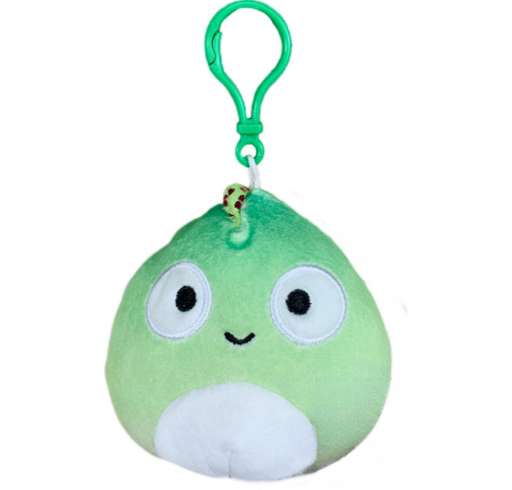 Squishmallows Official Kellytoy 3.5" Clip On Denton the Chameleon Plush Toy S3 #926