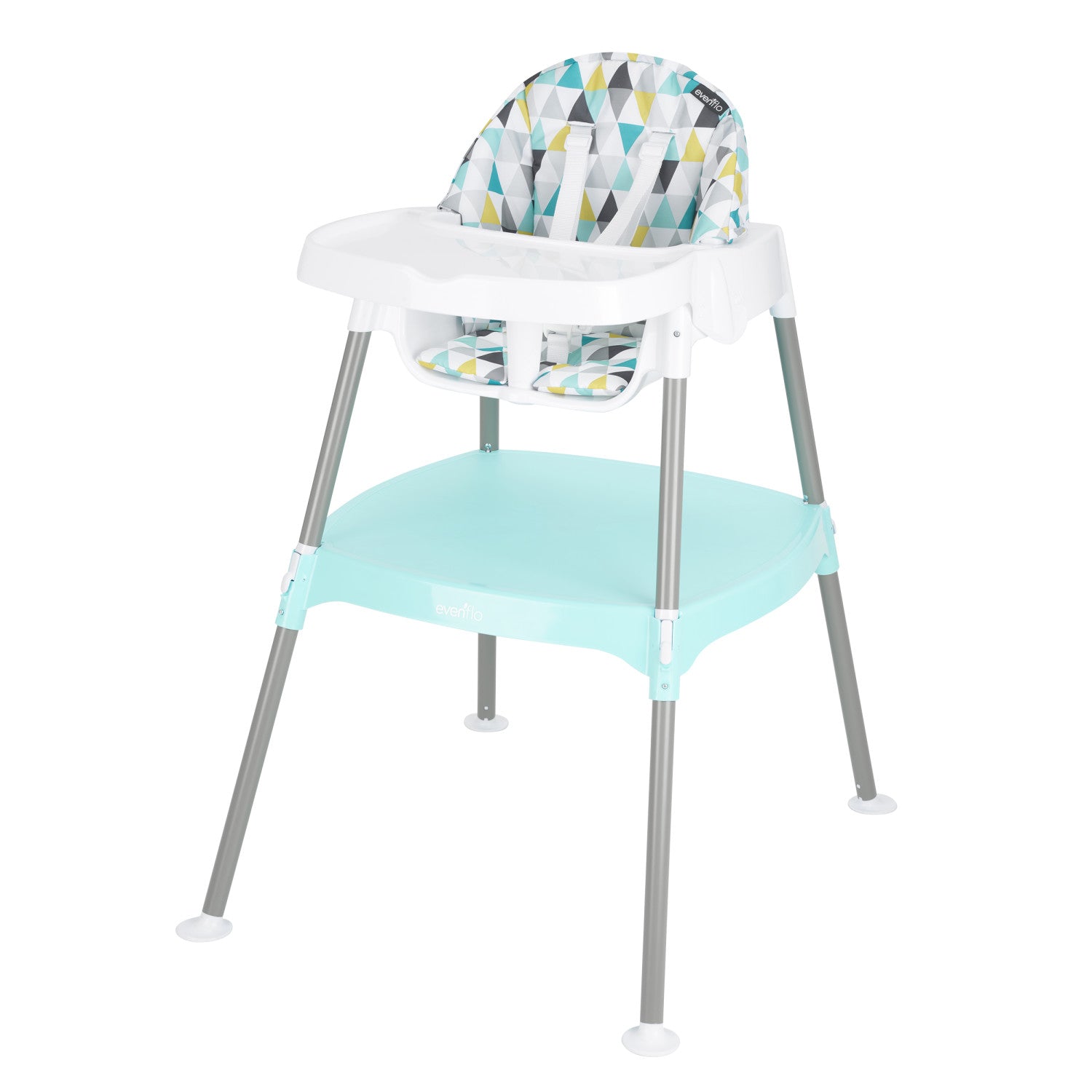 Evenflo Eat and Grow 4-in-1 Convertible High Chair, Prism Triangles