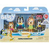 Bluey Figure 4-Pack, Family Beach Day 2.5-3 Inch, Bingo, Bandit and Chilli with Accessories