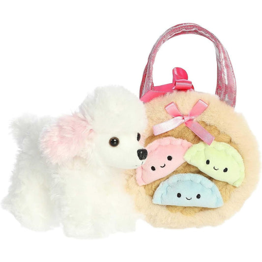 Aurora® Fancy Pals™ Dim Sum Poodle™ 7 Inch Stuffed Animal with Purse Carrier