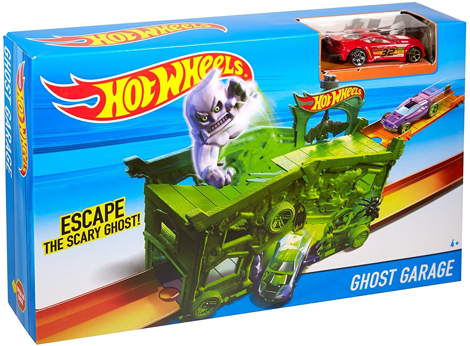 Hot Wheels Ghost Garage Fold-Out Playset (Includes One Vehicle)
