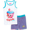 Intimo Big Girls' Shopkins Cupcake Tank Short, Pink, Size 10