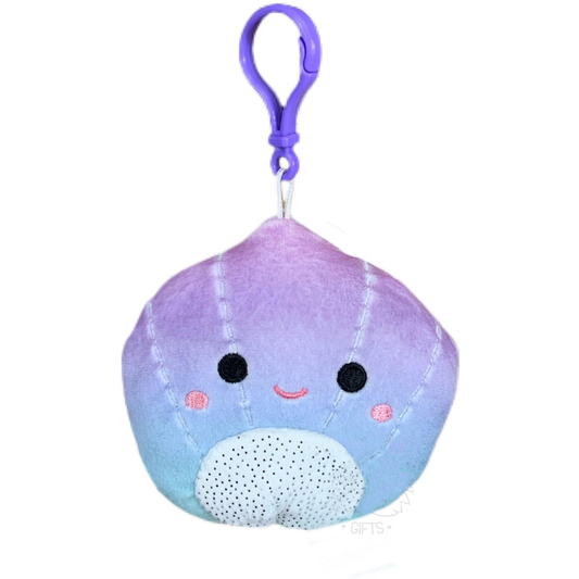 Squishmallows Official Kellytoy 3.5" Clip On Shauna the Seashell Plush Toy S3.5