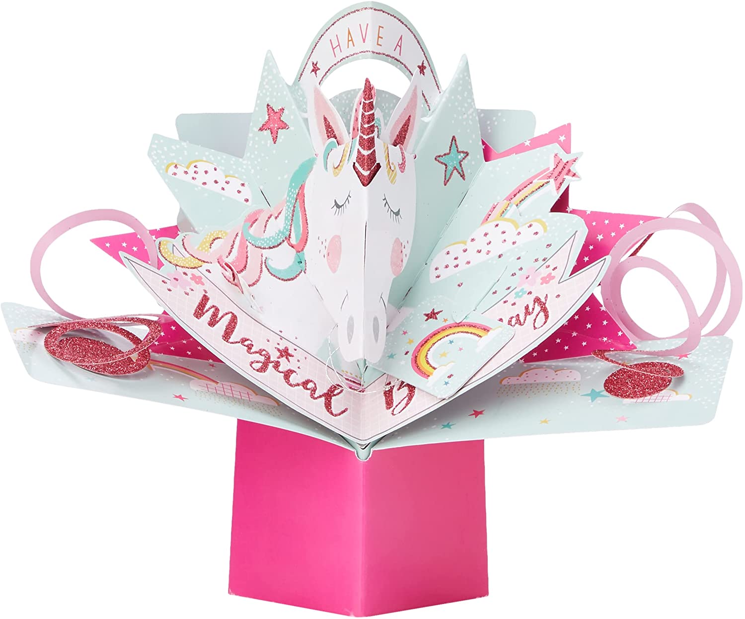 Second Nature Mailable Have a Magical Birthday Unicorn Pop Up Greeting Card - POP168