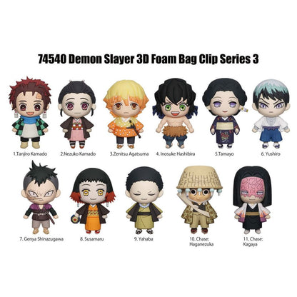 Monogram Demon Slayer 3D Foam 1 Random Blind Bag Clip Key Ring, Series 3