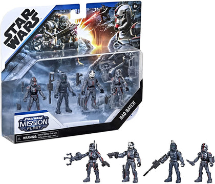Star Wars Bad Batch Mission Fleet Clone Commando Clash 2.5-Inch-Scale Action Figure 4-Pack
