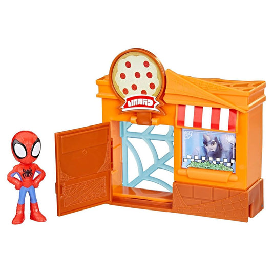 Marvel Spidey and His Amazing Friends City Blocks Pizza Place Playset