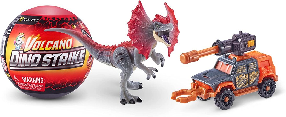 5 Surprise Dino Strike Series 4 (5 Pack) by ZURU Mystery Collectible Mini Dinosaur Toy