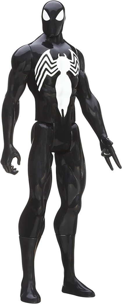 Marvel Ultimate Spider-Man Titan Hero Series Black Suit Spider-Man Figure - 12 Inch