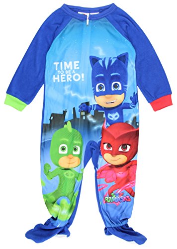 PJ Masks Toddler Boy Micro Fleece Footed Sleepwear Pajama