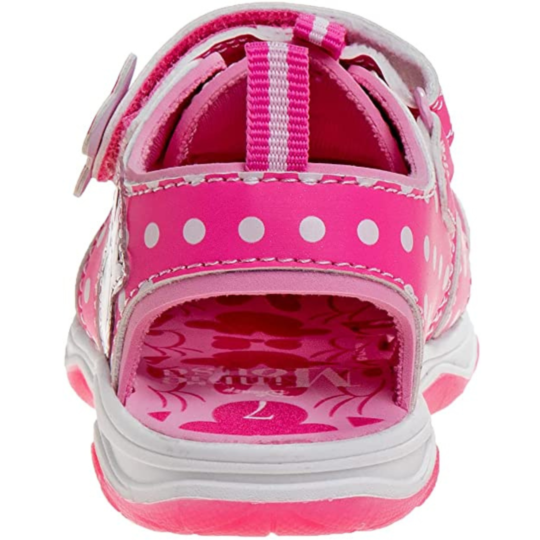 Disney Minnie Mouse Girls' Open-Closed Toe Light Up Sandals