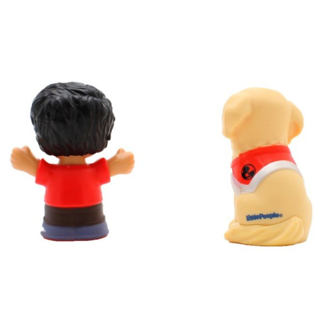 Fisher-Price Little People 2 Pack Action Toy Figure, Boy and Service Dog
