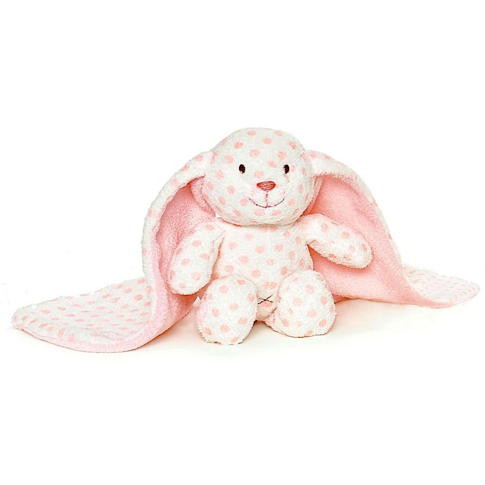 Teddykompaniet Big Ears 7-Inch Pink Polka-Dot Bunny Plush
