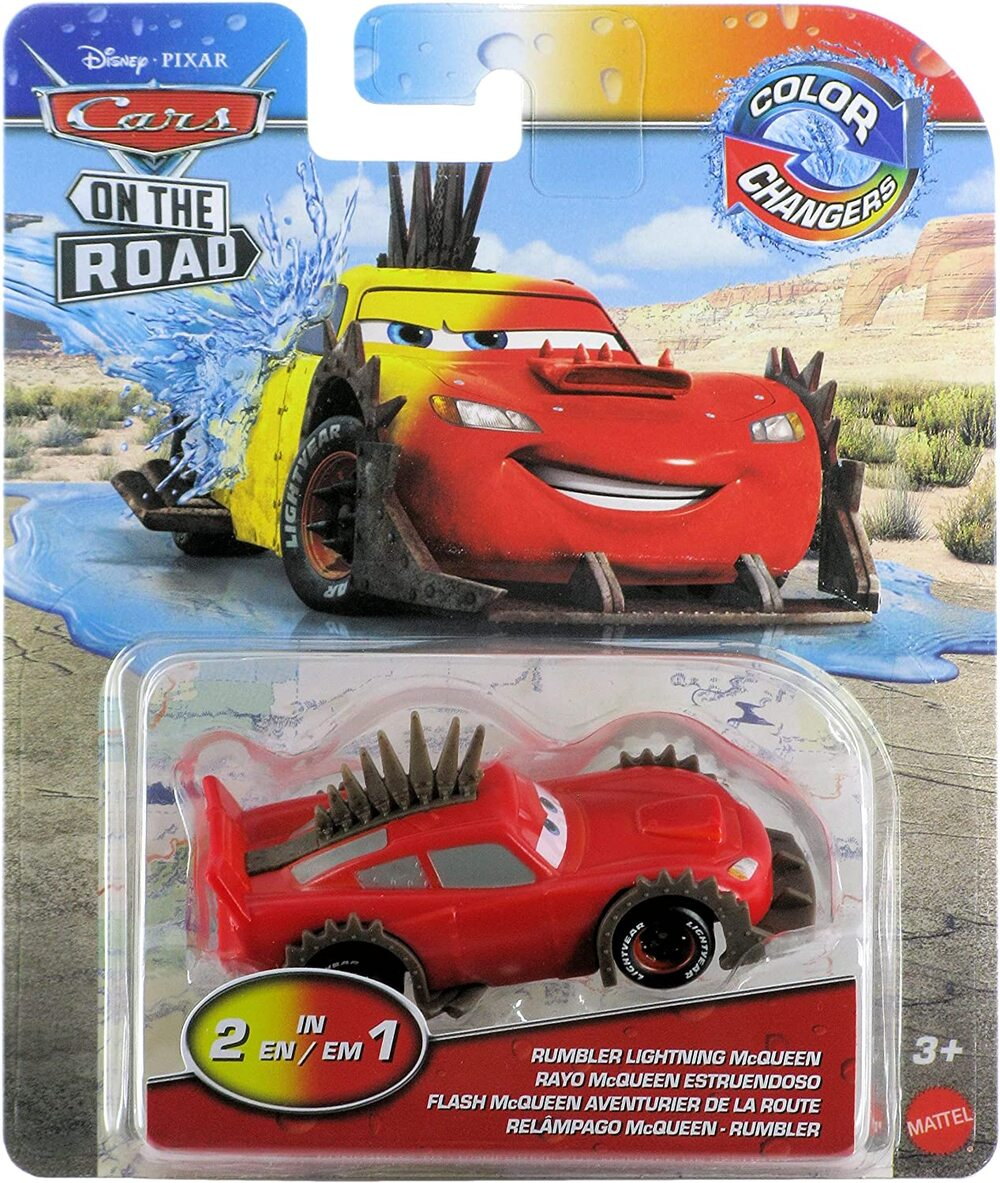 Disney Pixar Cars Color Changers - On the Road Rumbling Lightning McQueen Car