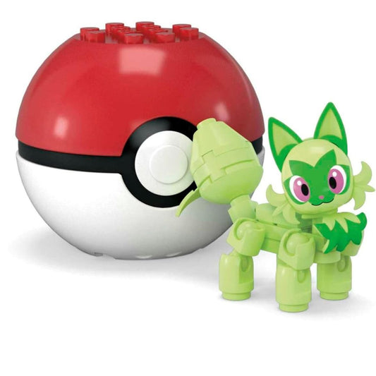 MEGA Pokemon Sprigatito Action Figure Building Set with Poke Ball (27 pc)