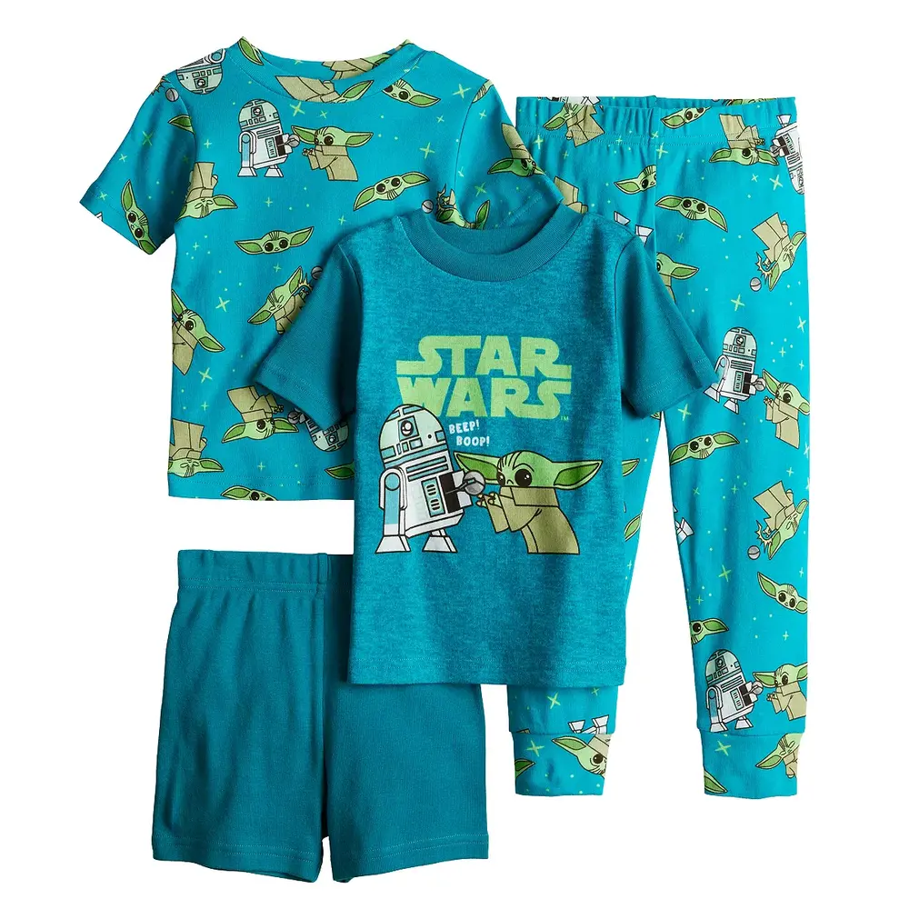 Disney's Toddler Boy Star Wars The Mandalorian 4-Piece Snug-Fit Pajama Set