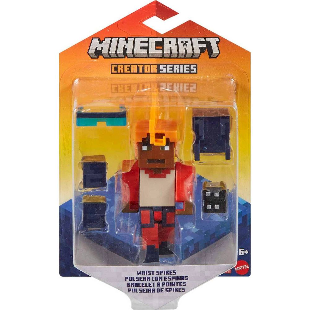 Minecraft Creator Series Wrist Spikes Figure, Collectible Building Toy, 3.25-inch Action Figure Ages 6+