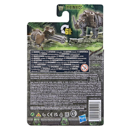 Transformers: Rise of The Beasts Movie Beast Alliance, Beast Battle Masters Rhinox Action Figure, 3-inch