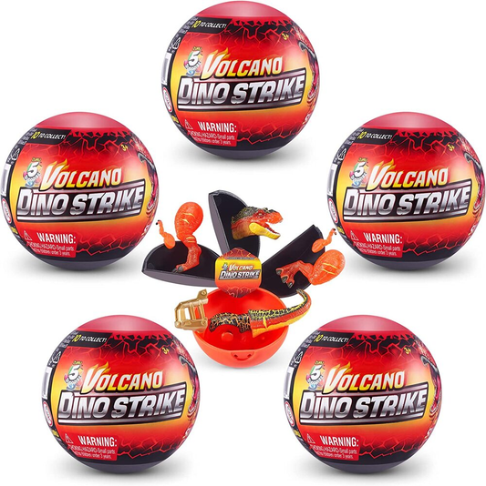5 Surprise Dino Strike Series 4 (5 Pack) by ZURU Mystery Collectible Mini Dinosaur Toy