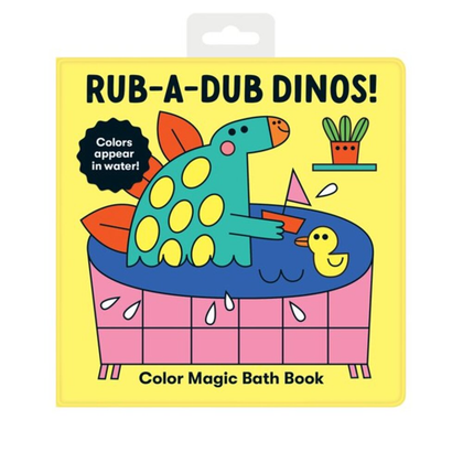 Mudpuppy Rub-a-Dub Dinos! Color Magic Bath Book