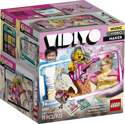 LEGO® VIDIYO Candy Mermaid Beatbox 43102 – 71-Piece Music & Dance Building Kit with Exclusive Minifigure