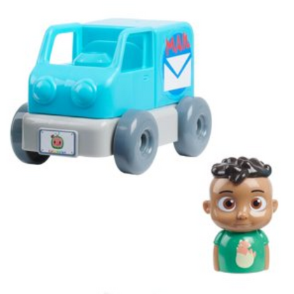 Cocomelon Build-A-Vehicle, Cody in Mail Truck 4 Piece Building Set