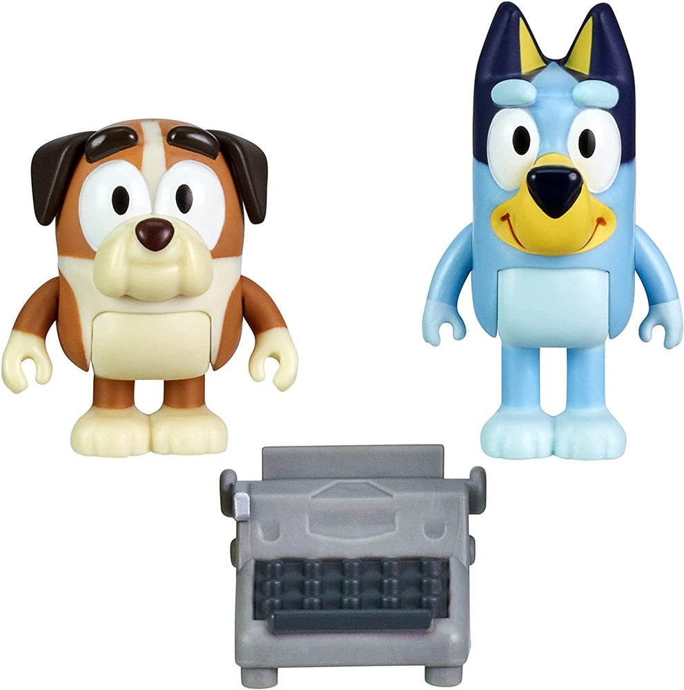 Bluey Friends 2 Pack School Friends Winton & Bluey, 2.5 inch Figures with Accessories