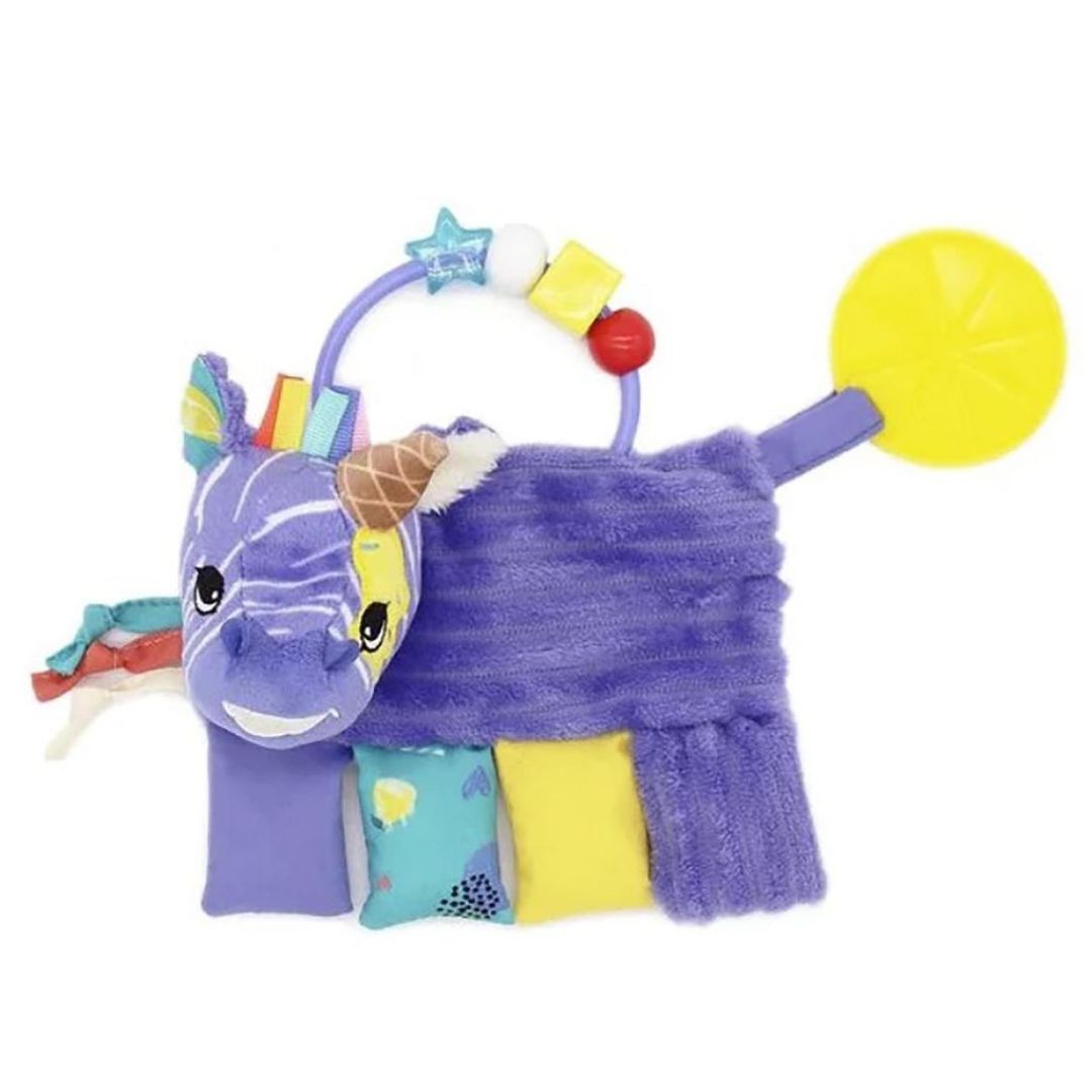 Les Deglingos Baby Activity Rattle, Kiprokos the Zebra