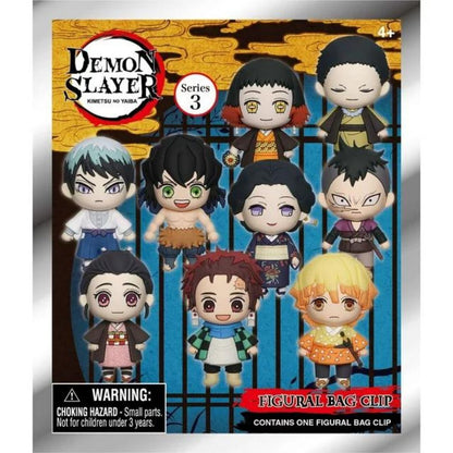 Monogram Demon Slayer 3D Foam 1 Random Blind Bag Clip Key Ring, Series 3