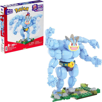 Mega Pokémon Machamp with 399 Pieces Building Kit Toy, 1 Poseable Character with Full Articulation