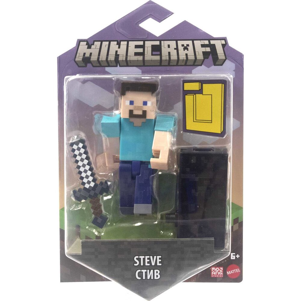 Mattel Minecraft Craft-a-Block Character Action Figures Based On The Video Game, Steve