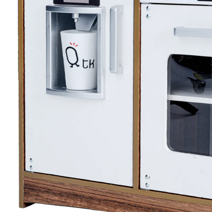 Teamson Kids Little Chef Palm Springs Classic Kids Play Kitchen with Accessories, Natural/White