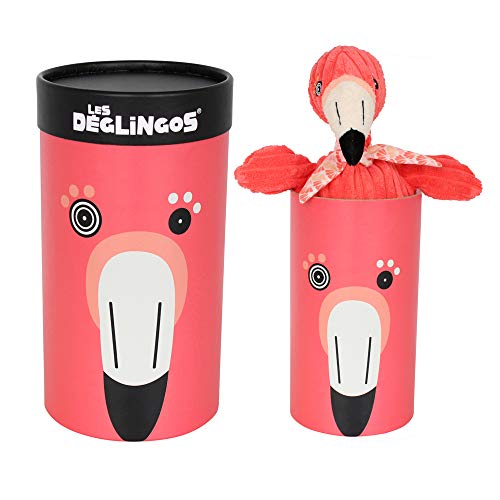 Les Deglingos Big Simply Plush Animal In Tube, Flamingos the Flamingo