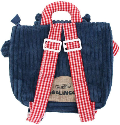 Les Deglingos Corduroy Toddler Backpack, Hippipos the Hippo Bag