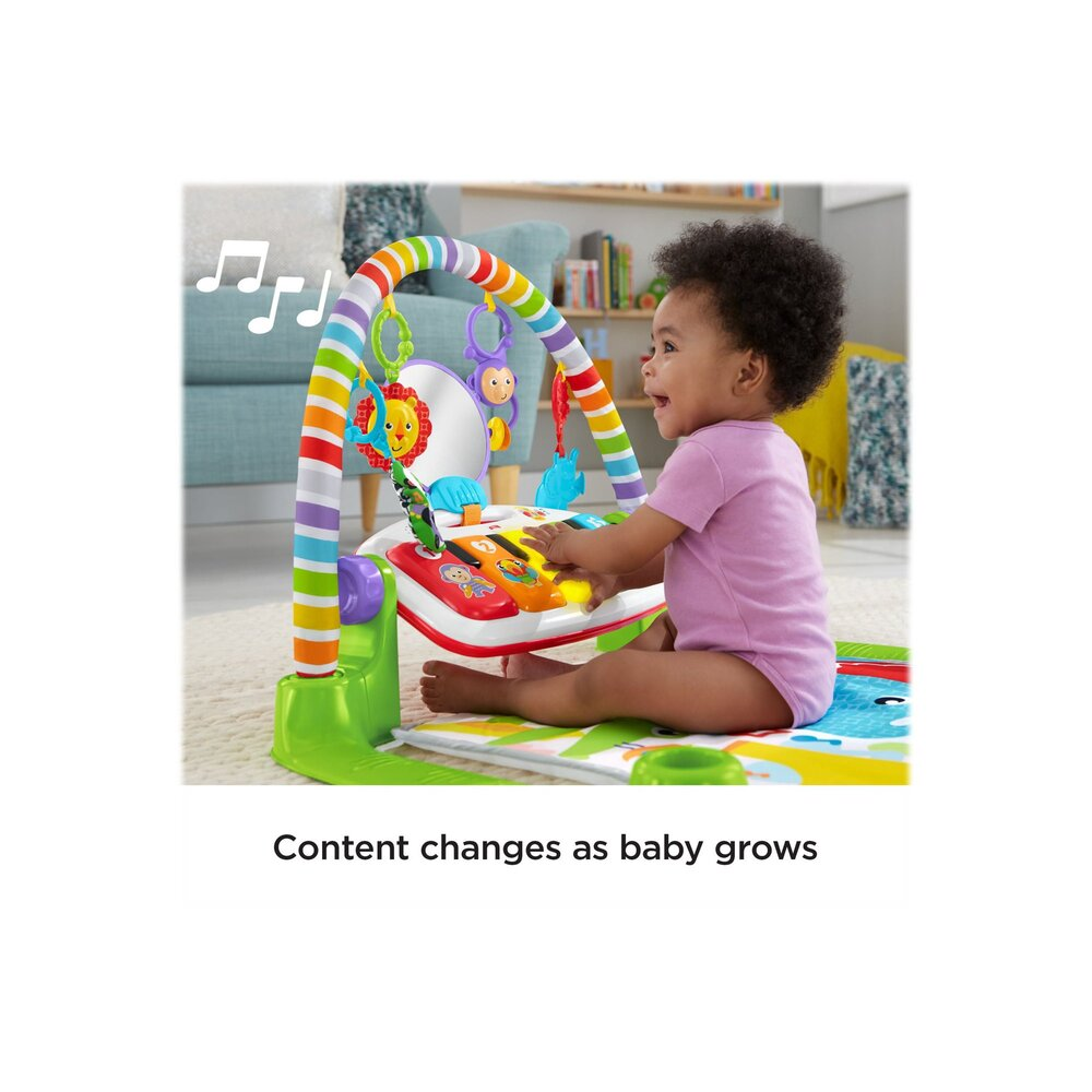 Fisher-Price Baby Playmat Deluxe Kick & Play Piano Gym with Lights & Music Toy