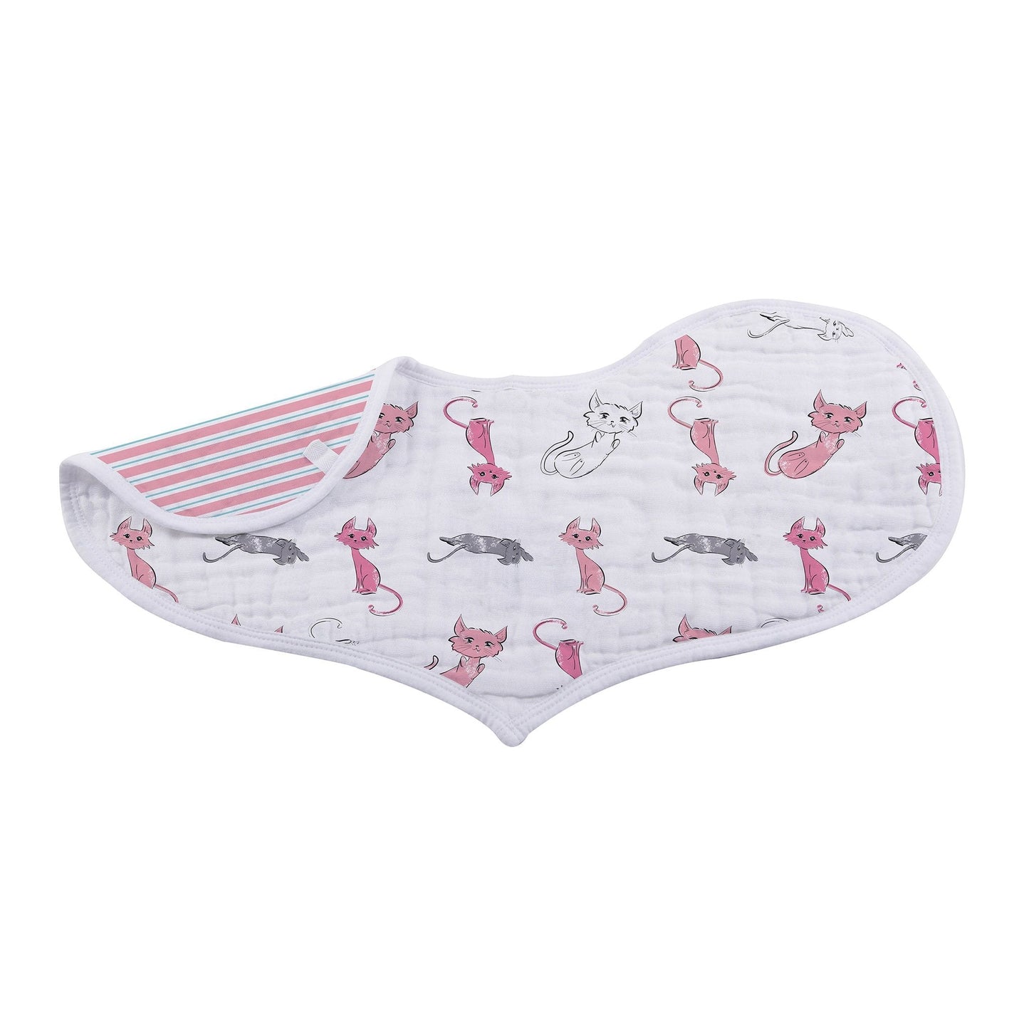 Dandelions 100% Natural Bamboo Muslin Cotton Heart Snap Bibs, 2 Pack