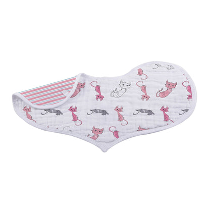 Dandelions 100% Natural Bamboo Muslin Cotton Heart Snap Bibs, 2 Pack