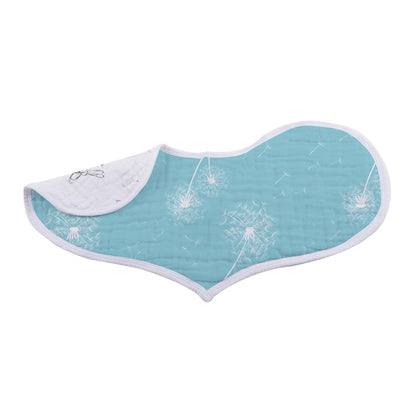Dandelions 100% Natural Bamboo Muslin Cotton Heart Snap Bibs, 2 Pack