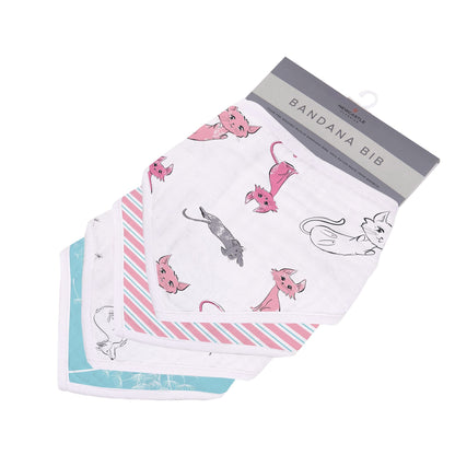 Dandelions 100% Natural Bamboo Muslin Cotton Bandana Snap Bibs, 3 Pack