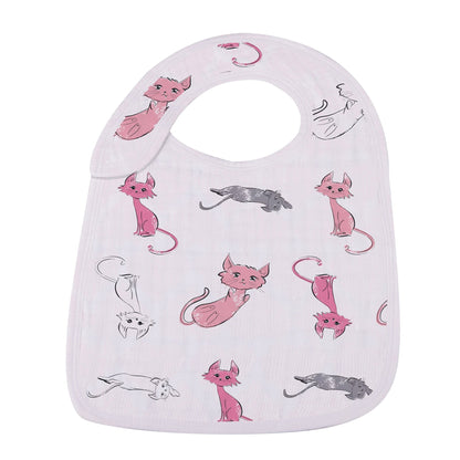 Dandelions 100% Natural Bamboo Muslin Cotton Snap Bibs, 3 Pack