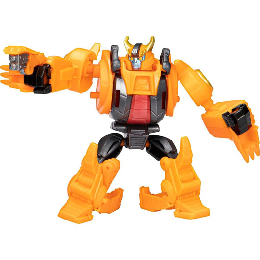 Front view thumbnail of Terran Jawbreaker action figure posed in orange and black robot mode.